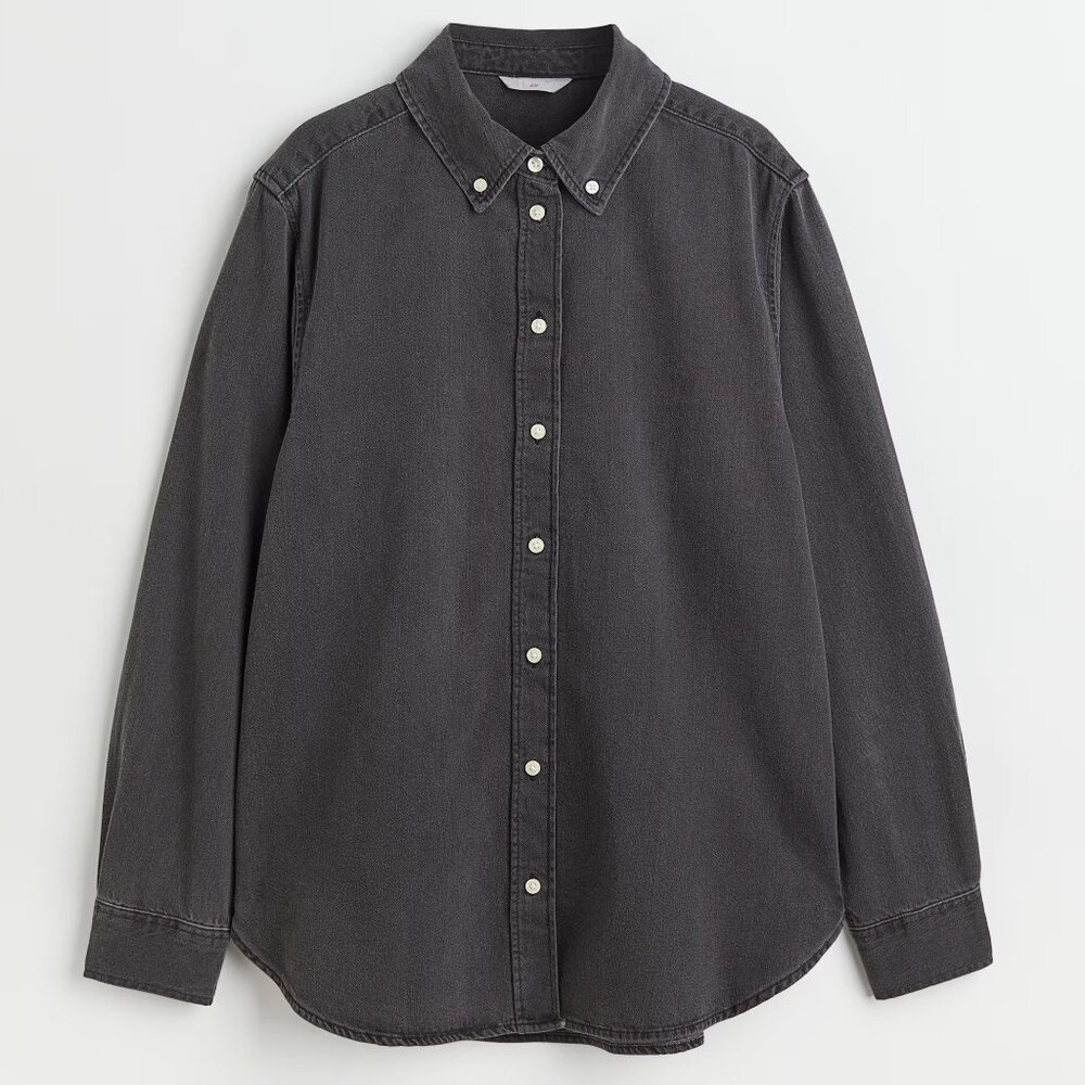 Denim Button Down Shirt, Jean Shirt